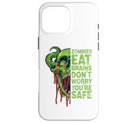 Los Zombis comen Cerebros no se preocupan por Estar a Salvo Carcasa para iPhone 16 Pro MAX