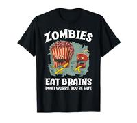 Los Zom omen Cerebros no se preocupan sarcástico Zombie Halloween Camiseta
