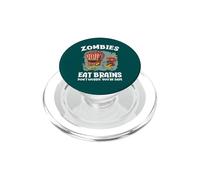 Los Zom omen Cerebros no se preocupan sarcástico Zombie Halloween PopSockets PopGrip para MagSafe