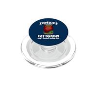 Los Zom omen Cerebros no se preocupan sarcástico Zombie Halloween PopSockets PopGrip para MagSafe