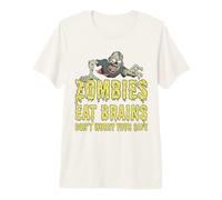 Los Zom ivertidos comen Cerebros no te Preocupes por Estar Seguro Zombie Camiseta Premium