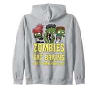 Los Zombis Divertidos comen Cerebros no te Preocupes por Estar Seguro Zombie Sudadera con Capucha