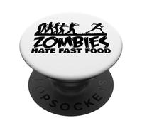 Los Zombis odian la Comida rápida PopSockets PopGrip Adhesivo