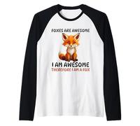 Los Zorros Son Impresionantes Soy Impresionante por lo Tanto, Soy una Mujer Zorro Camiseta Manga Raglan
