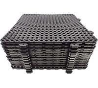 Losa tarima desmontable Náyade Block 30x30 marrón- Pack 12 Uds. Ideal para vestuarios, piscinas, jardines, spas, peluquerías caninas..