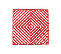 Losas de pavimento encajables, Baldosas Entrelazadas Modulares, Paquete Multicolor De 40x40x3cm, 4 A 20 Piezas for Drenaje(Red,16 Pieces)
