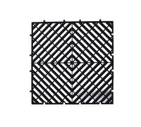 Losas de pavimento encajables, Baldosas Entrelazadas Modulares, Paquete Multicolor De 40x40x3cm, 4 A 20 Piezas for Drenaje(Black,20pieces)