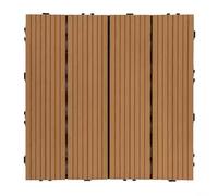 Losas y tablones de tarima sintética, Baldosas de madera entrelazadas for cubierta for interior y exterior Multicolor 30x30cm 1-10 piezas(Yellow,6 pieces)