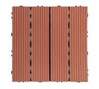 Losas y tablones de tarima sintética, Baldosas de madera entrelazadas for cubierta for interior y exterior Multicolor 30x30cm 1-10 piezas(Mahogany,8 pieces)