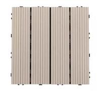 Losas y tablones de tarima sintética, Baldosas de madera entrelazadas for cubierta for interior y exterior Multicolor 30x30cm 1-10 piezas(White,4 pieces)