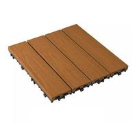 Losas y tablones de tarima sintética, Baldosas entrelazadas de bricolaje for ducha de balcón interior y exterior Multicolor 4-15 piezas(Teak Color,7 pieces)