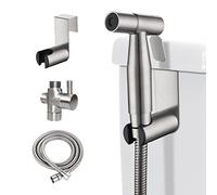 [LOSCHEN] Bidet Wandspray-Kit für Toilette,Hand Sprayer WC Befestigung Edelstahl für Haustier Bad/persönliche Hygiene/Badezimmer (Plata)