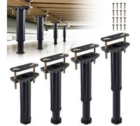 LOSCHEN Juego de 4 patas de apoyo centrales de 19,6 a 33,2 cm de altura ajustable para somier de cama, listones de cama y muebles, patas de repuesto para estabilización