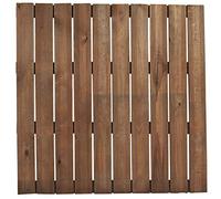 LOSETA MADERA BOLENIA RANURADA MARRON 100X100 CM