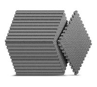 Losetas De Caucho 24x24x1/2 en 12 Tejas esteras de Espuma Que entrelazan EVA Grises 48 pies Cuadrados for el Entrenamiento del Gimnasio casa