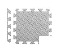 Losetas De Caucho 4~20 Piezas de esteras entrelazadas EVA, Azulejos Rompecabezas Antideslizantes for el Ejercicio Diario del Gimnasio en casa(Grey-30x30cm,4PCS)