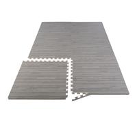 Losetas de espuma entrelazadas de 2,2 m con veta de madera y borde - Alfombra de juego suave para sala de juegos o gimnasio en casa de Stalwart