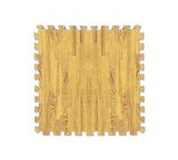 Losetas Esterilla Suelo Gimnasio Tatami Kids Puzzle Alfombra Eva 62x62cm - Grosor 10mm - Color Madera Clara- Acolchadas - Guarderías, Yoga, Fitness, Juegos Infantiles, Bebé (8 Unidades)