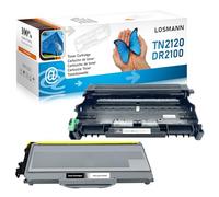 LOSMANN 1x Cartuchos de tóner y 1x Tambor compatibles para Brother TN2120 DR2100 para Brother DCP-7030 DCP-7040 DCP-7045N HL-2140 HL-2150N HL-2170 HL-2170W MFC-7320 MFC-7340 MFC-7440N MFC-7840W