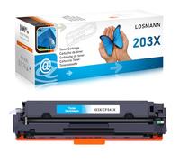 LOSMANN 203X Tóner Compatible para HP 203X CF541X 203A CF541A para HP Color Laserjet Pro MFP M281fdw MFP M280nw MFP M281cdw MFP M281fdn, HP Color Laserjet Pro M254dw M254dn M254nw (Cian)
