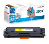 LOSMANN 203X Tóner Compatible para HP 203X CF542X 203A CF542A para HP Color Laserjet Pro MFP M281fdw MFP M280nw MFP M281cdw MFP M281fdn, HP Color Laserjet Pro M254dw M254dn M254nw (Amarillo)