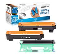 LOSMANN 2X Tóner + 1x Tambor Compatible para Brother TN-1050 DR-1050 | Compatible para Brother DCP-1510 DCP-1512 DCP-1612W DCP-1610W MFC-1910W MFC-1810 HL-1110 HL-1210W HL-1212W HL-1112