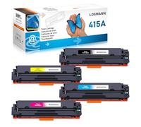 LOSMANN 415A con Chip Cartucho de tóner Compatible para HP 415A 415X Reemplazo para Color Laserjet Pro MFP M479fdw M479fnw M479fdn M479dw M454dn M454dw M479 M454 W2030A W2031A W2032A W2033A (4-Pack)