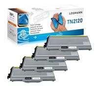 LOSMANN 4X Cartuchos de tóner Compatible para Brother TN-2120 TN2120 para Brother DCP-7030 DCP-7040 DCP-7045N HL-2140 HL-2150N HL-2170 HL-2170W MFC-7320 MFC-7340 MFC-7440N MFC-7840W