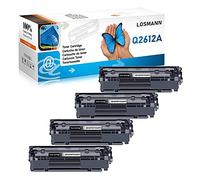 LOSMANN 4x Toner Compatible para Q2612A 12A FX9 FX10 CAN703 para HP Laserjet 1010 1012 1015 1018 1020 1022 1022N 1022NW 3015 3015AIO 3020 3020AIO 3030 3030AIO 3050 3050Z 3052 3055 M1005MFP M1319FMFP