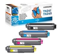 LOSMANN Cartucho de Tóner Compatible para Brother TN241 TN245 TN242 TN246 para Brother DCP-9020CDW DCP-9015CDW HL-3140CW HL-3150CDW HL-3170CDW MFC-9130CW MFC-9140CDN MFC-9330CDW MFC-9340CDW (4-Pack)
