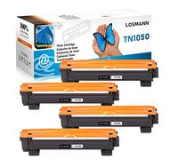 LOSMANN Cartuchos de tóner compatible para Brother TN1050 TN-1050 para Brother DCP-1510 1510E 1512 1512A 1512E 1601 1610W 1612 1612W 1616NW HL-1110 1110E 1110R HL-1110 HL-1112 1112A HL-1112 (4 Negro)