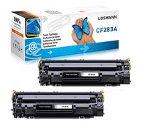 LOSMANN Cartuchos de tóner compatible para HP 83A CF283A para HP LaserJet Pro M201n M201dw per MFP M225dn M225dw M127fn M127fp M127fs M127fw M125a M125rnw M125nw (2 Negro)