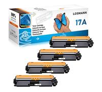LOSMANN CF217A Cartuchos de tóner compatible para HP 17A CF217A para HP Laserjet Pro MFP M130fw M130nw M130fn M130a, HP Laserjet Pro M102w M102a (4 Negro)