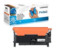 LOSMANN CLT-K406S Toner Compatible para Samsung CLT-K406S para Samsung Xpress C460W C410W C460FW C460 CLX-3305 3300 3305FW 3305FN 3305W 3305N CLP-360 365 365W 360N 368 360ND (1x Negro)