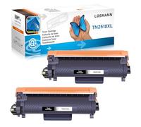 LOSMANN TN-2510XL Toner Compatible para Brother TN2510 XL para Brother HL-L2400DW HL-L2445DW HL-L2447DW DCP-L2660DW DCP-2620DW MFC-L2800DW MFC-2835DW MFC-L2860DW MFC-L2827DWXL MFC-L2827DW (2 Negro)