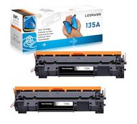 LOSMANN Tóner de 135 A con chip compatible con HP 135A W1350A para HP Laserjet MFP M234dw M234sdw M234sdn M234dwn M209dw M209dwn M234 M209 135X W1350X (2 negros)