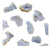 LOSOO Ágata calcedonia Azul en Bruto,Piedra cruda Irregular a Granel Natural - Tumbling Piedra Preciosa Reiki Wicca Brujería Equilibrio Energía Meditación