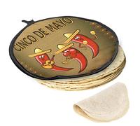 LOSOO Bolsa para Calentar Tortillas | Bolsa con Tortilla 12 Pulgadas,Bolsa aislada para microondas Tortilla Mexicana para maíz, Taco harina, Burrito, Quesadilla, Pan, roti