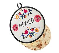 LOSOO Bolsa para Calentar Tortillas - Calor 12 Pulgadas para Tortilla - Bandejas para Calentar Comida Mexicana, Soporte para Calentador Alimentos, Soporte para Roti, Aislado y Apto