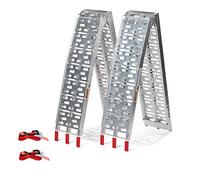 Lospitch 2 rampas plegables de aluminio para motocicleta, 680 kg, rampa de carga antideslizante, rampa de carga para ATV, Quad, coche, auto