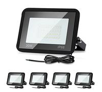 Lospitch 5 Foco LED exterior 30W, Foco reflector LED resistente al agua IP66, súper brillante 2550LM, reflector blanco cálido 3000K, para jardines, patios, garajes, pasillos [clase energética A ++]