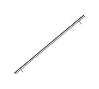 Lospitch Barandilla para escaleras, de acero inoxidable, pasamanos de pared, para interior y exterior, incluye soporte de pared y tapas finales, 150 cm