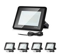 Lospitch Foco de exterior LED 5X, foco de luz LED de 50 W, súper brillante de 4250 lm, resistente al agua IP66, lámpara de exterior blanca fría de 6000 K para jardines, patios, garajes, hoteles