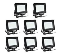 Lospitch Foco exterior LED 10 50W, superbrillante 4250LM, reflector LED resistente al agua IP66, blanco cálido 3000K, lámpara exterior para patios, garajes, hoteles, campos deportivos, jardines