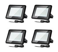 Lospitch Foco exterior LED 4X 30W, Floodlight reflector LED superbrillante 2550LM, Spotlight exterior impermeable IP66, blanco natural 3000K, para jardín, campo deportivo, garaje (sin enchufe)