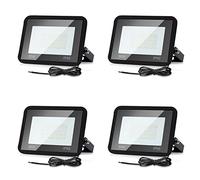 Lospitch Foco exterior LED 4X 30W, Floodlight reflector LED superbrillante 2550LM, Spotlight exterior impermeable IP66, blanco natural 3000K, para jardín, campo deportivo, garaje (sin enchufe)