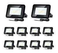 Lospitch Foco LED para exteriores 10X 20W, súper brillante de 1700LM, impermeable IP66 para exteriores, foco exterior 6000K blanco frío, foco reflector para patio, garaje, campo deportivo, jardín