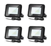 Lospitch Foco LED para exteriores 4X 10W, reflector LED súper brillante 6000K blanco frío, Floodlight LED IP66 Waterproof, exteriores 900LM, para exteriores para taller, garaje, jardín, patios