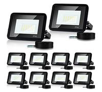 Lospitch Focos Led Exterior, 10PCS 20W IP66 Impermeable Foco Proyector LED, 1700LM Super Brillante 6000K Blanco Frío, Potente Luces Led Exterior para Terraza, Garaje (Sin Enchufe)