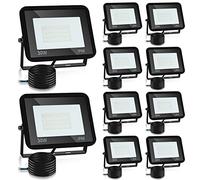 Lospitch Focos Led Exterior, 10PCS 30W IP66 Impermeable Foco Proyector LED, 2550LM Super Brillante 6000K Blanco Frío, Potente Luces Led Exterior para Terraza, Garaje (Sin Enchufe)